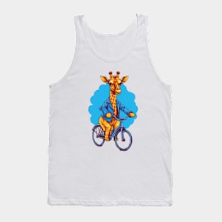 Giraffe Ride A Bicycle Tank Top